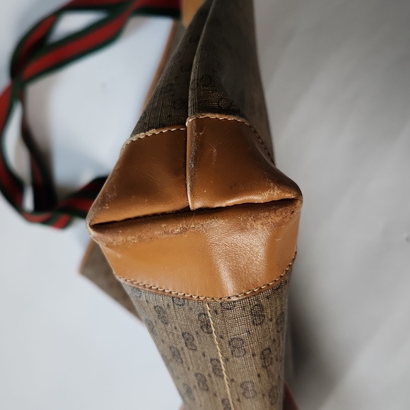 GUCCI Sherry line tote, web tote, large size, vintage - Picture 4 of 11